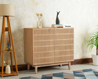 Austria Premium Edition Wooden Sideboard Cabinet-Two Door Furniselan Stoneblast Oak