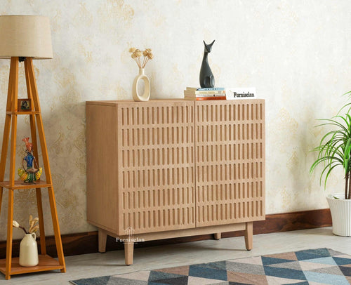 Austria Premium Edition Wooden Sideboard Cabinet-Two Door Furniselan Stoneblast Oak