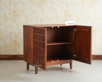 Austria Premium Edition Wooden Sideboard Cabinet-Two Door Furniselan Brown Finish