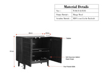 Austria Premium Edition Wooden Sideboard Cabinet-Two Door Furniselan Brown Finish