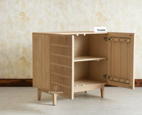 Austria Premium Edition Wooden Sideboard Cabinet-Two Door Furniselan Stoneblast Oak