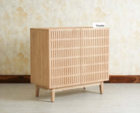 Austria Premium Edition Wooden Sideboard Cabinet-Two Door Furniselan Stoneblast Oak