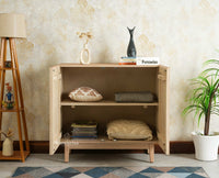 Austria Premium Edition Wooden Sideboard Cabinet-Two Door Furniselan Stoneblast Oak