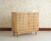 Austria Premium Edition Wooden Sideboard Cabinet-Two Door Furniselan Natural Finish