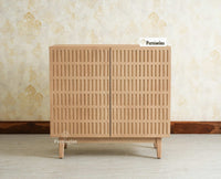 Austria Premium Edition Wooden Sideboard Cabinet-Two Door Furniselan Stoneblast Oak