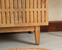Austria Premium Edition Wooden Sideboard Cabinet-Two Door Furniselan Natural Finish