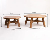 Ava Collins Outdoor Coffee Table Light Brown (Small)