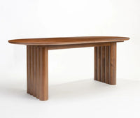 Avelon Parawood 6 Seater Dining Table Walnut brown