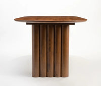 Avelon Parawood 6 Seater Dining Table Walnut brown