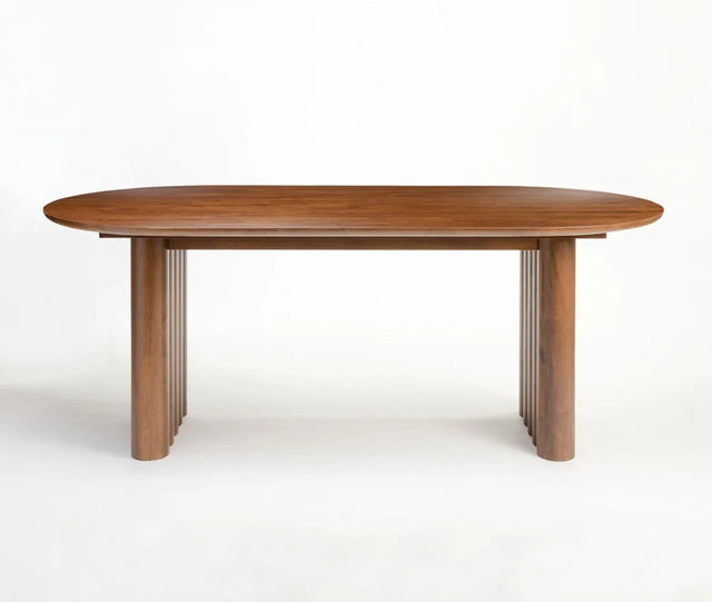 Avelon Parawood 6 Seater Dining Table Walnut brown