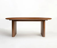 Avelon Parawood 6 Seater Dining Table Walnut brown