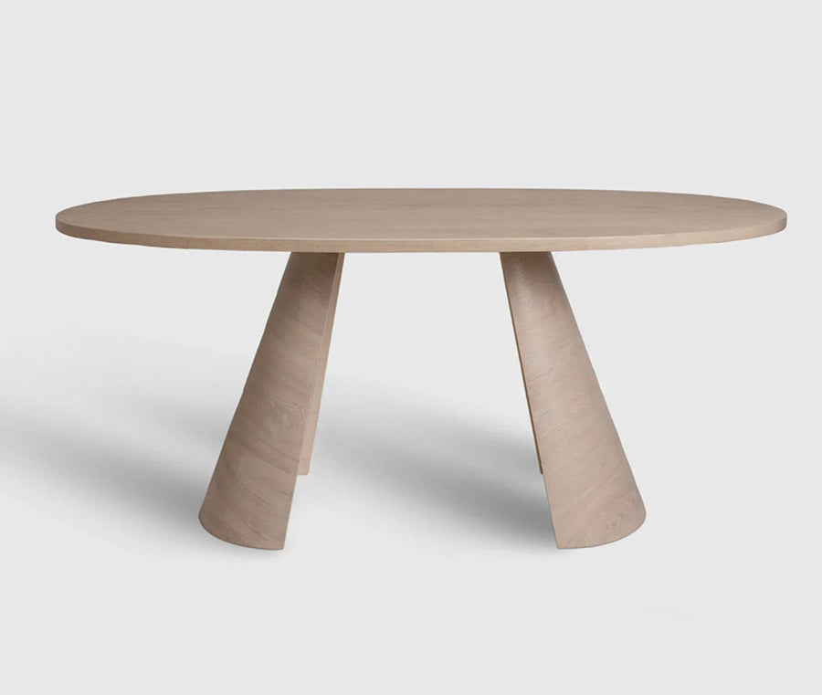 Averon 6 Seater Dining Table Dark Walnut White Oak