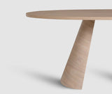 Averon 6 Seater Dining Table Dark Walnut White Oak