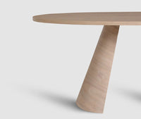 Averon 6 Seater Dining Table Dark Walnut White Oak