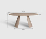 Averon 6 Seater Dining Table Dark Walnut White Oak