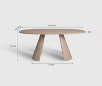Averon 6 Seater Dining Table Dark Walnut White Oak