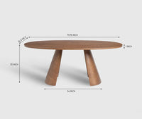 Averon 6 Seater Dining Table Dark Walnut