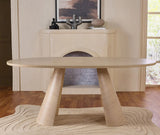 Averon 6 Seater Dining Table Dark Walnut White Oak