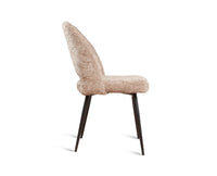 Axionix Flor Dining Chair – Modern Upholstered Dining Chair for Home & Café Textured Dark Beige
