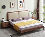 Bali Luxury Wooden King Bed with Upholstered Headboard