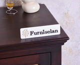 Bandra Solid Wood Rattan Bar Cabinet - Furniselan Grey Finish