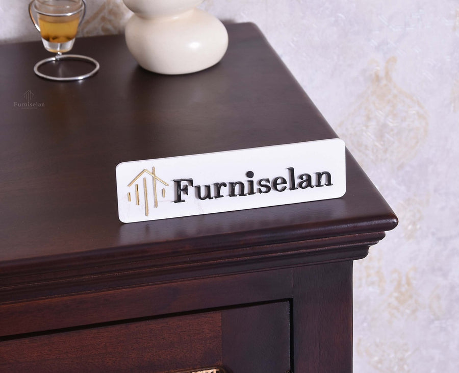 Bandra Solid Wood Rattan Bar Cabinet - Furniselan Grey Finish