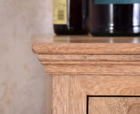 Bandra Solid Wood Rattan Bar Cabinet - Furniselan Natural Finish