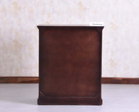 Bandra Solid Wood Rattan Bar Cabinet - Furniselan Grey Finish