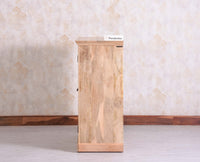 Bandra Solid Wood Rattan Bar Cabinet - Furniselan Natural Finish