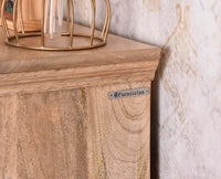 Bandra Solid Wood Rattan Bar Cabinet - Furniselan Natural Finish