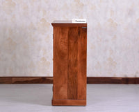 Bandra Solid Wood Rattan Bar Cabinet - Furniselan Brown Finish