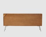 Barcelona Solid Wood Three Doors Sideboard Cabinet teak finish