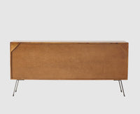 Barcelona Solid Wood Three Doors Sideboard Cabinet teak finish