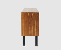 Barcelona Solid Wood Three Doors Sideboard Cabinet teak finish