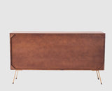 Barcelona Solid Wood Three Doors Sideboard Cabinet teak finish