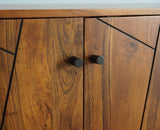 Barcelona Solid Wood Three Doors Sideboard Cabinet teak finish