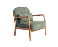 Baron Solid Rubber Wood Arm Chair - Dining Chair - Furniselan - Dark-Green