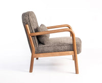 Baron Solid Rubber Wood Arm Chair - Dining Chair - Furniselan -  Grey
