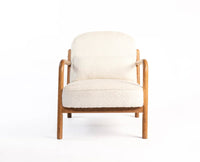 Baron Solid Rubber Wood Arm Chair - Dining Chair - Furniselan - White