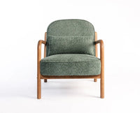 Baron Solid Rubber Wood Arm Chair - Dining Chair - Furniselan - Dark-Green