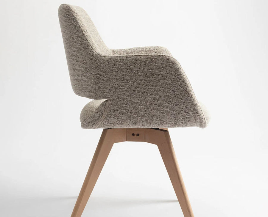Bastion  Dining Chair – Modern Upholstered Dining Chair for Home & Café Wheat