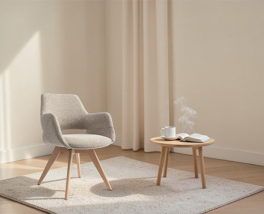 Bastion  Dining Chair – Modern Upholstered Dining Chair for Home & Café Wheat