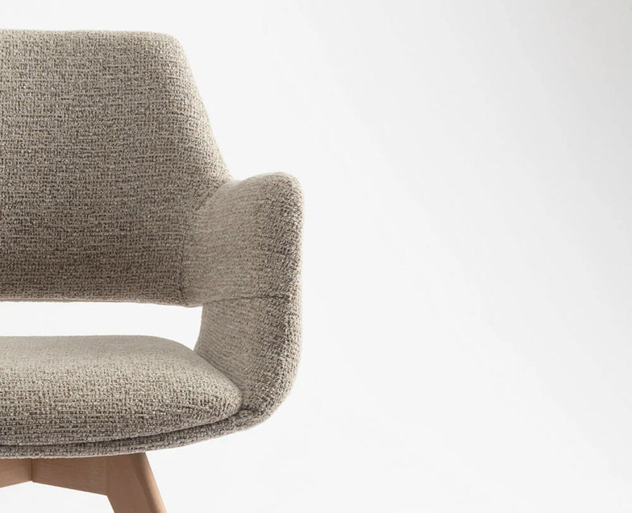 Bastion  Dining Chair – Modern Upholstered Dining Chair for Home & Café Wheat