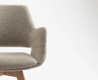 Bastion  Dining Chair – Modern Upholstered Dining Chair for Home & Café Wheat