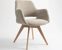 Bastion  Dining Chair – Modern Upholstered Dining Chair for Home & Café Wheat