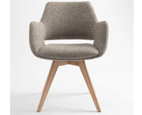 Bastion  Dining Chair – Modern Upholstered Dining Chair for Home & Café light khaki
