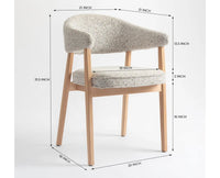 Beechcraft  Dining Chair – Modern Upholstered Dining Chair for Home & Café light khaki