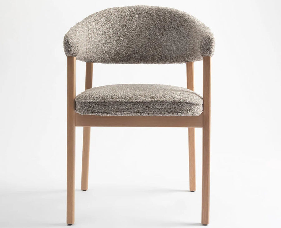 Beechcraft  Dining Chair – Modern Upholstered Dining Chair for Home & Café  light brown