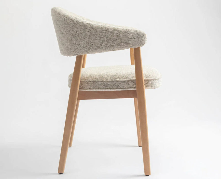 Beechcraft  Dining Chair – Modern Upholstered Dining Chair for Home & Café Beige