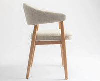 Beechcraft  Dining Chair – Modern Upholstered Dining Chair for Home & Café Beige